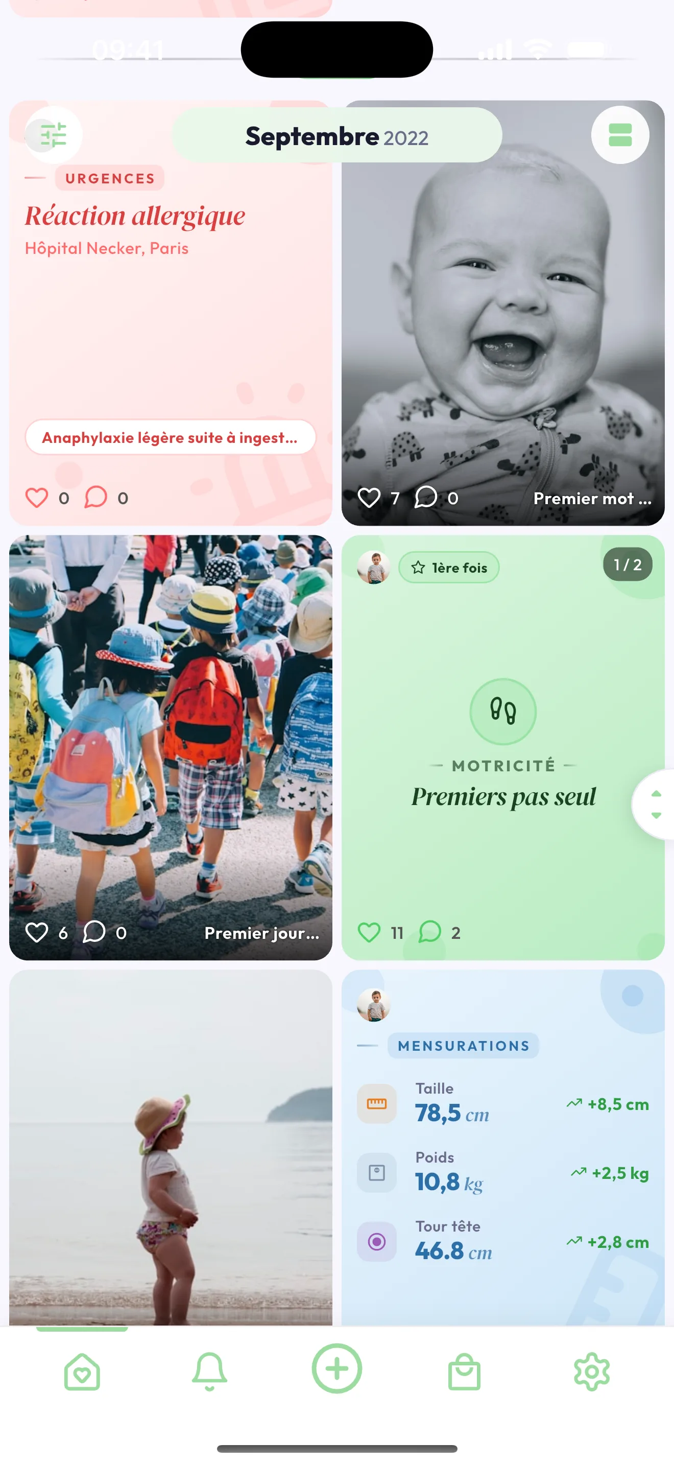 Capture Tenderkid — Timeline mosaïque